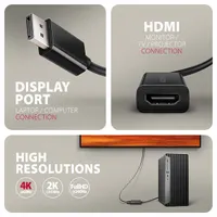 AXAGON RVD-HI20N DisplayPort-HDMI adapter egyirányú 4K60 HDR HDCP2.2 15 cm-es kábel #2