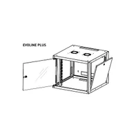 Legrand EVO9U6045P Evoline 19" 9U 600x450mm üvegajtós levehető oldallapos fali rack