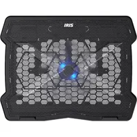 IRIS L-13 notebook hűtőpad 125 mm 1 ventilátor 5V fekete műanyag max 15.6"