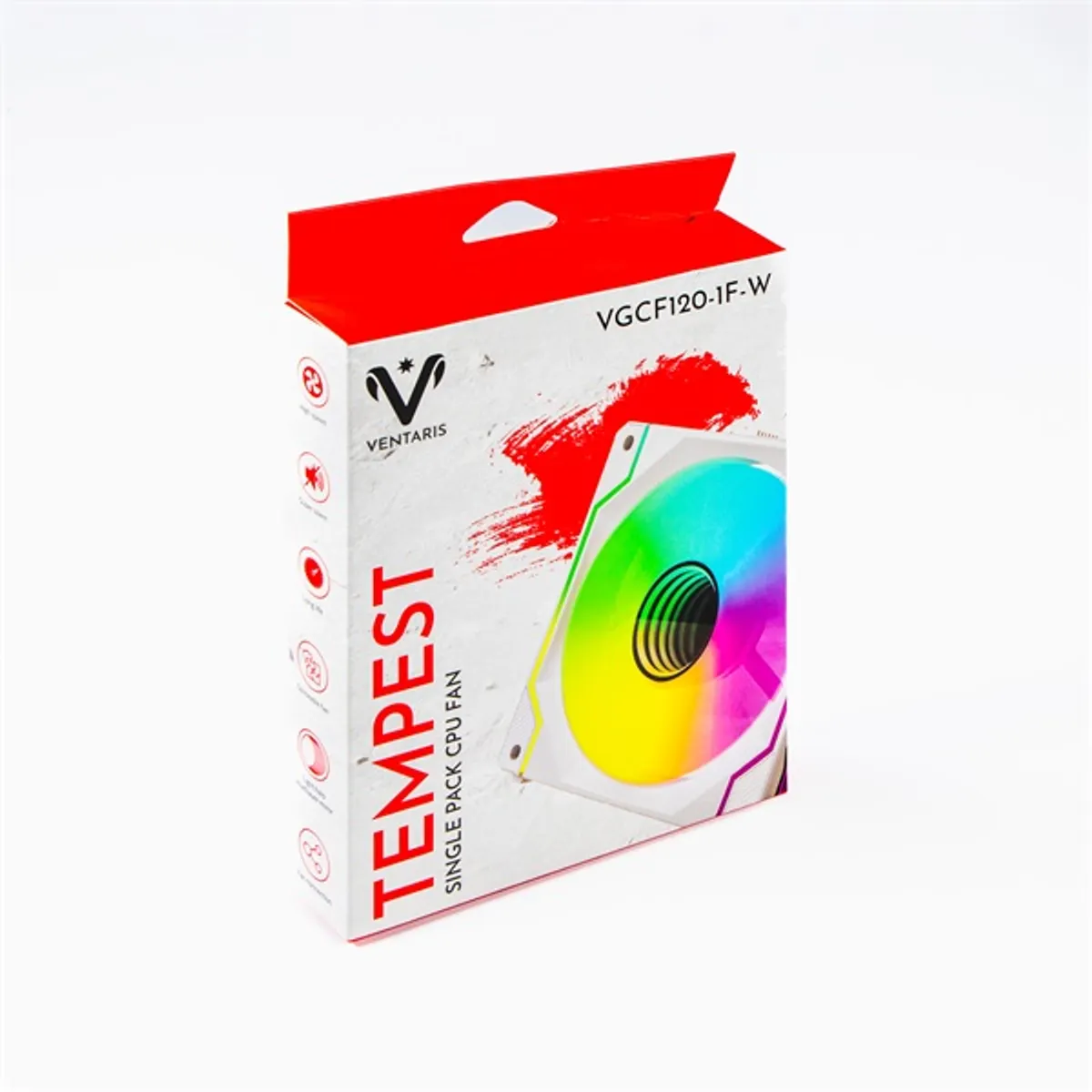 Ventaris VGCF120-1F-W Tempest RGB fehér 120 mm PWM ARGB #4