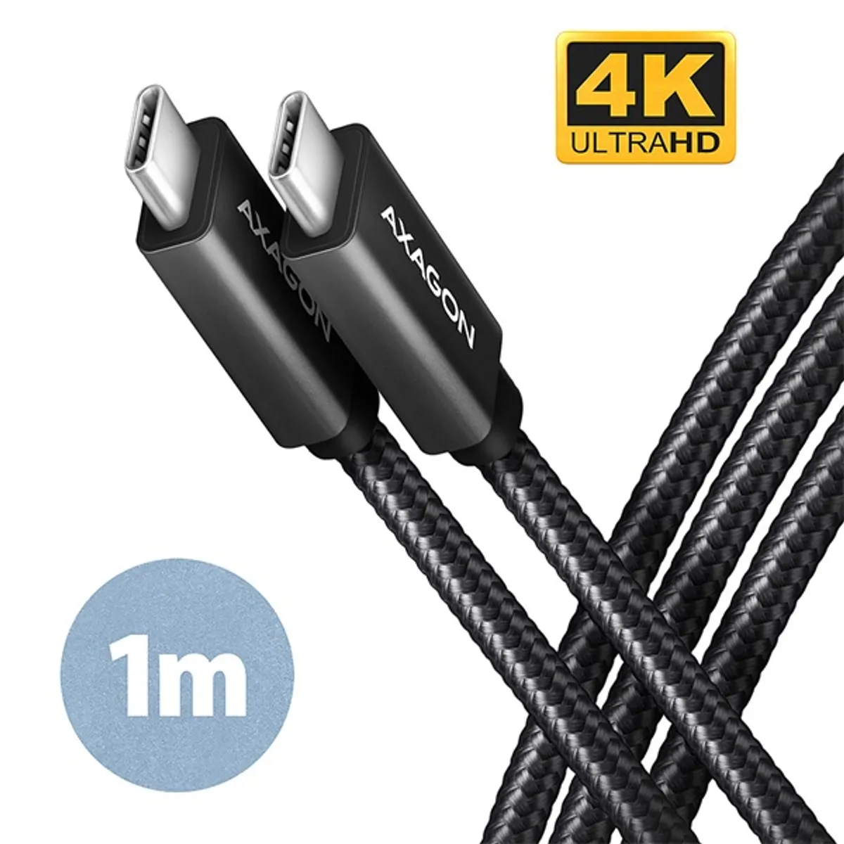 Axagon BUCM32-CM10AB Speed+ USB-C adat- és töltőkábel 1m fekete #1