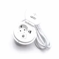 TOO GPS-104-1W Beépíthető elosztó fehér 1x SCHUKO USB-A USB-C 180 cm Qi töltés #5