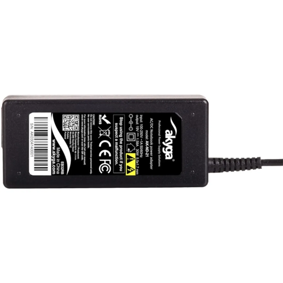 AKYGA AK-ND-21 Notebook töltő 19V 1.58A 30W 5.5x1.7mm 120 cm #5