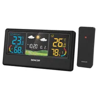 SENCOR 52000064 Időjárás állomás LCD vezeték nélküli ébresztőóra fekete