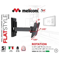 Meliconi 580457 FlatStyle ER100 dönthető, forgatható karos VESA 50x50,50x75,75x75,75x100,100x100 #2