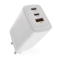 Emos V05G65 GaN PD 65 W 3 USB kimenet USB-A USB-C fehér 100-240 V