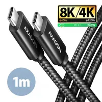 AXAGON BUCM4X-CM10AB NewGEN USB-C - USB-C 4 Gen 3x2 kábel 1m fekete