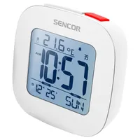 Sencor 35049017 SDC 1200 W fehér ébresztőóra hőmérséklet kijelzővel rádiós digitális 78x78x30 mm 2xAAA #1