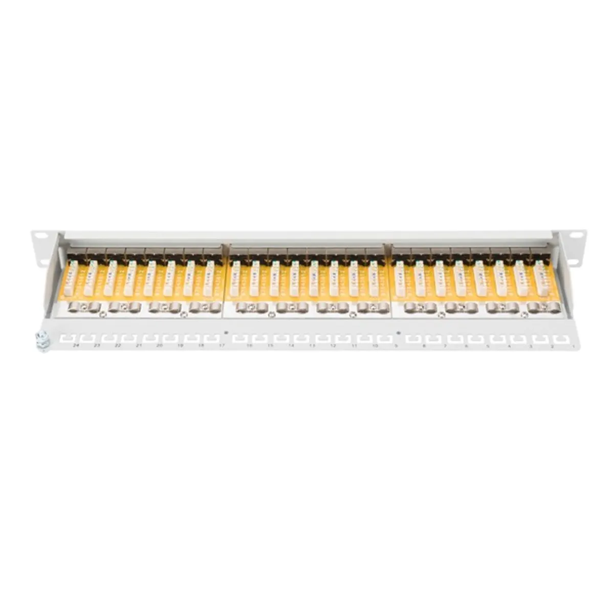 DIGITUS DN-91624S Patch panel 24-port 1U 19" CAT 6 árnyékolt szürke #6