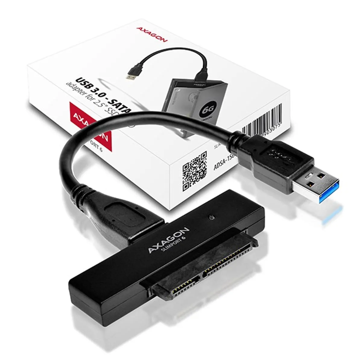 AXAGON ADSA-1S6 SLIMPort6 2,5" USB 3.0 SATA 6G UASP TRIM #6