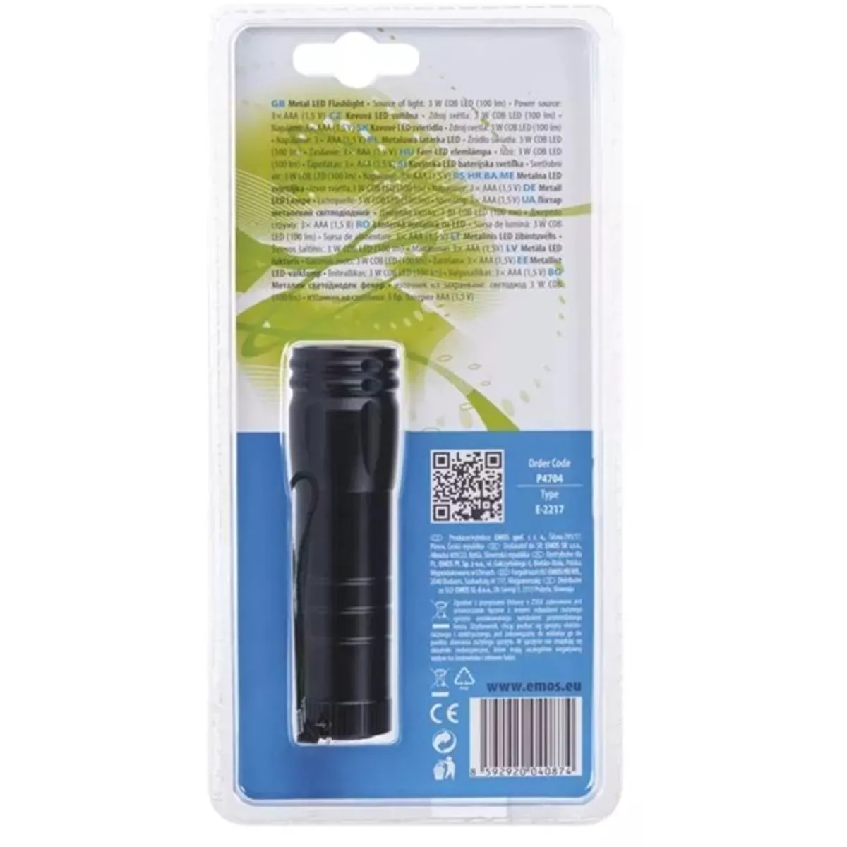 EMOS P4704 COB LED elemlámpa 100 lm 3xAAA IP43 alumínium fekete #5