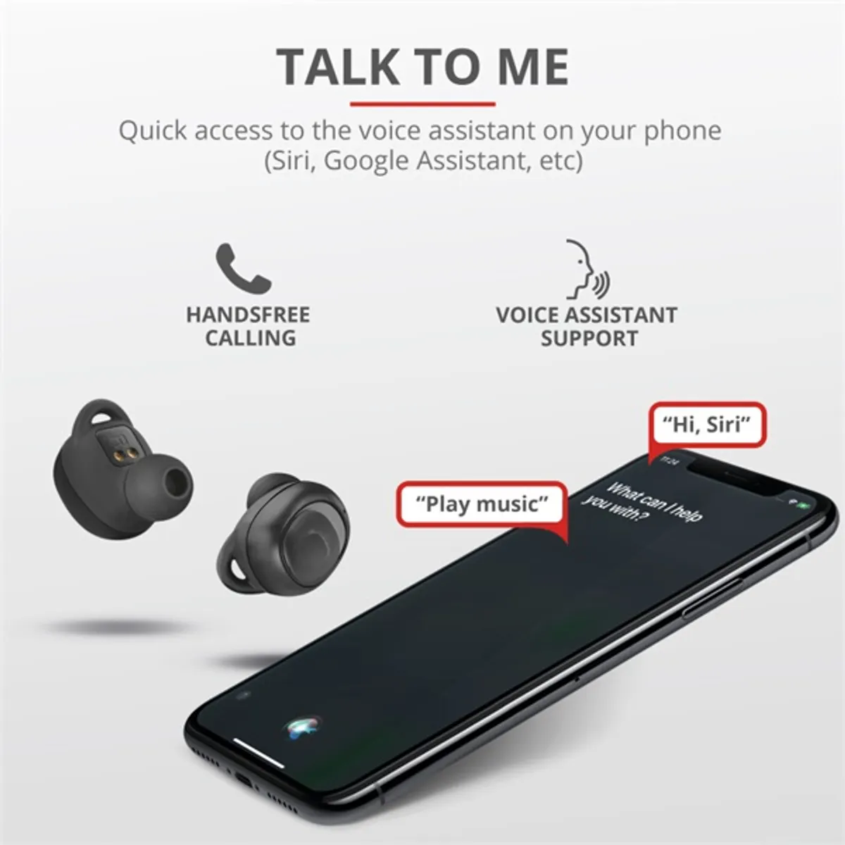 Trust 23256 Duet XP fülhallgató fekete Bluetooth IPX5 4 óra #7