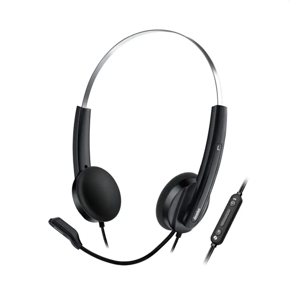 Genius 31710020402 HS-220U USB headset fekete 240 cm PC MAC Okostelefon Tablet 20-20000 Hz 32 ohm 108 dB #1