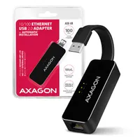 Axagon ADE-XR USB 2.0 Fast Ethernet adapter USB 2.0 A RJ45 5 cm fekete szerelt #7