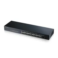 Zyxel GS1900-24-EU0102F GS1900-24v2 24-portos GbE L2 intelligens kapcsoló ventilátormentes rackbeépítés