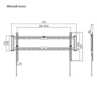 Stansson WM-4390 43"-90" 75 kg forgatható billenthető magasság állítható kábelrendező VESA 200x200-800x400 #4