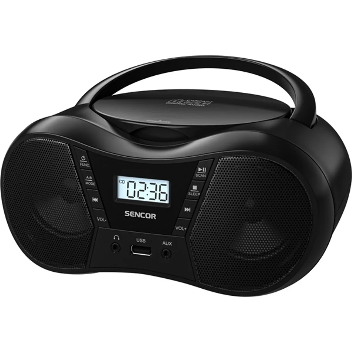 Sencor 35059801 SPT 2300 BK Bluetooth CD MP3 USB FM hordozható 4,0 W #2