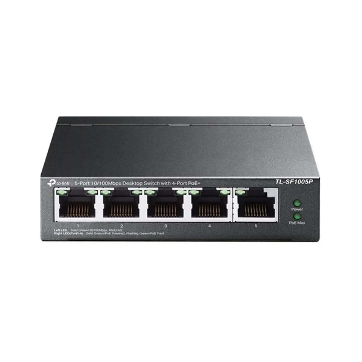 TP-LINK TL-SF1005P 5-portos 10-100 Mbps asztali PoE switch 4 PoE porttal 58W #1