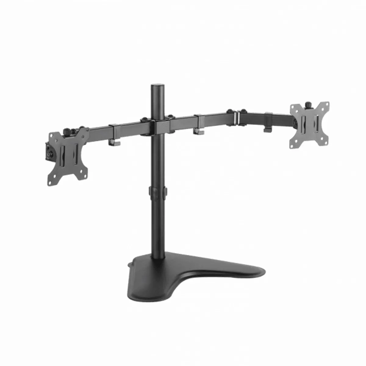 SBOX LCD-F024 asztali dupla monitor tartó konzol 2x monitor VESA 75x75/100x100 max 16 kg tilt 45°, forgatás 360°, rotáció 180°, 13"-32", fekete #1