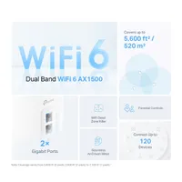 TP-LINK Deco X10(1-PACK) Deco X10 AX1500 5 GHz 1201 Mbps 2.4 GHz 300 Mbps 2x Gigabit port #2