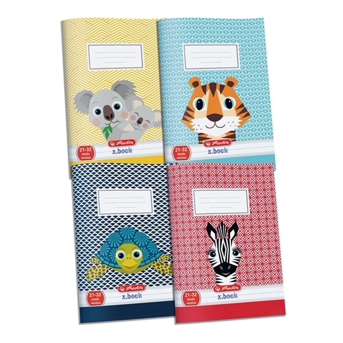 Herlitz 09092214 x.book Cute Animals A5 32 oldal vonalas füzet #1