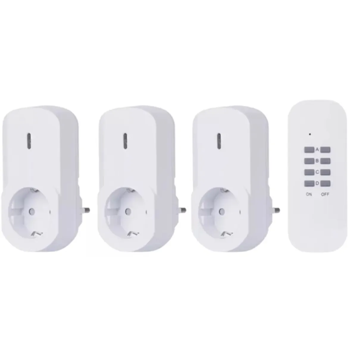 EMOS P0069 3db-os távirányítható hálózati aljzat schuko IP20 fehér 230V 1000W 433,92 MHz #2