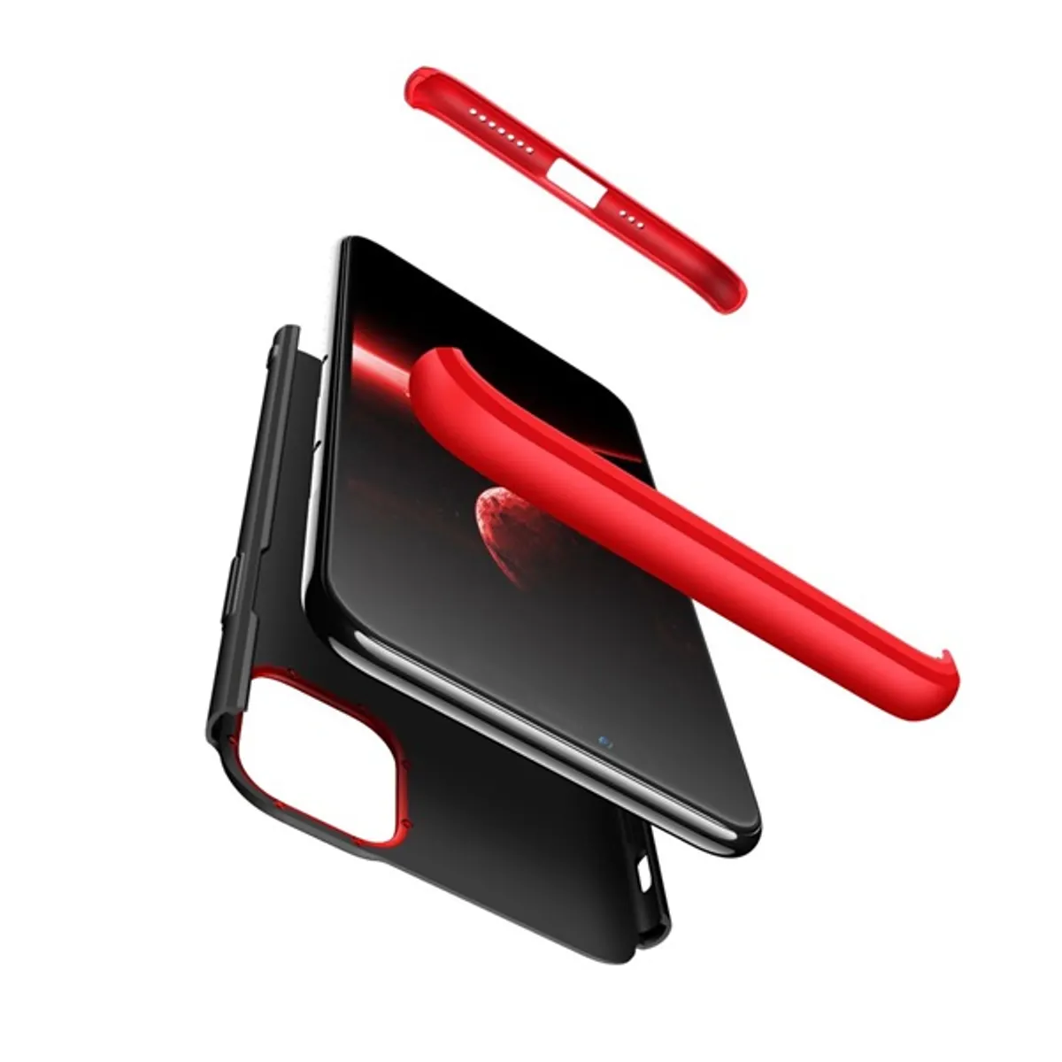 GKK GK0540 360 fokos védelem 3in1 iPhone 11 Pro fekete piros csúszásmentes #7