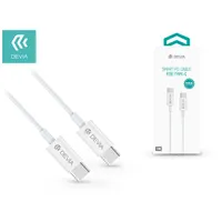 Devia ST325380 Smart PD Type-C adat- és töltőkábel Fehér 100 cm 3A USB Type-C