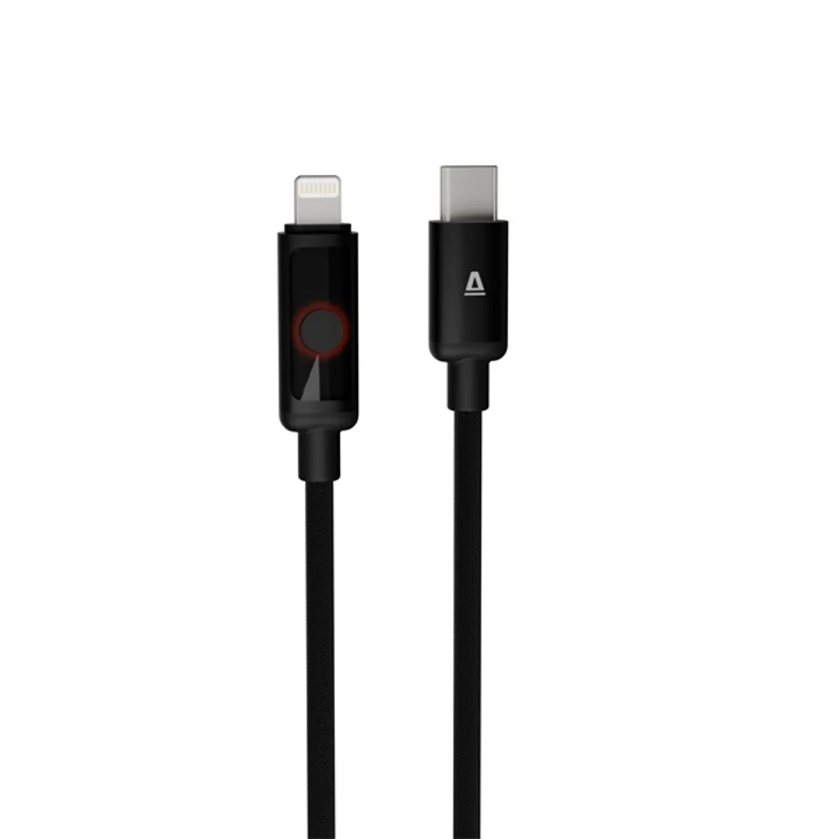 AVAX CB651 Pulsey 100 cm 27W USB-C - Lightning szürke fonott gyorstöltő LED kábel #5