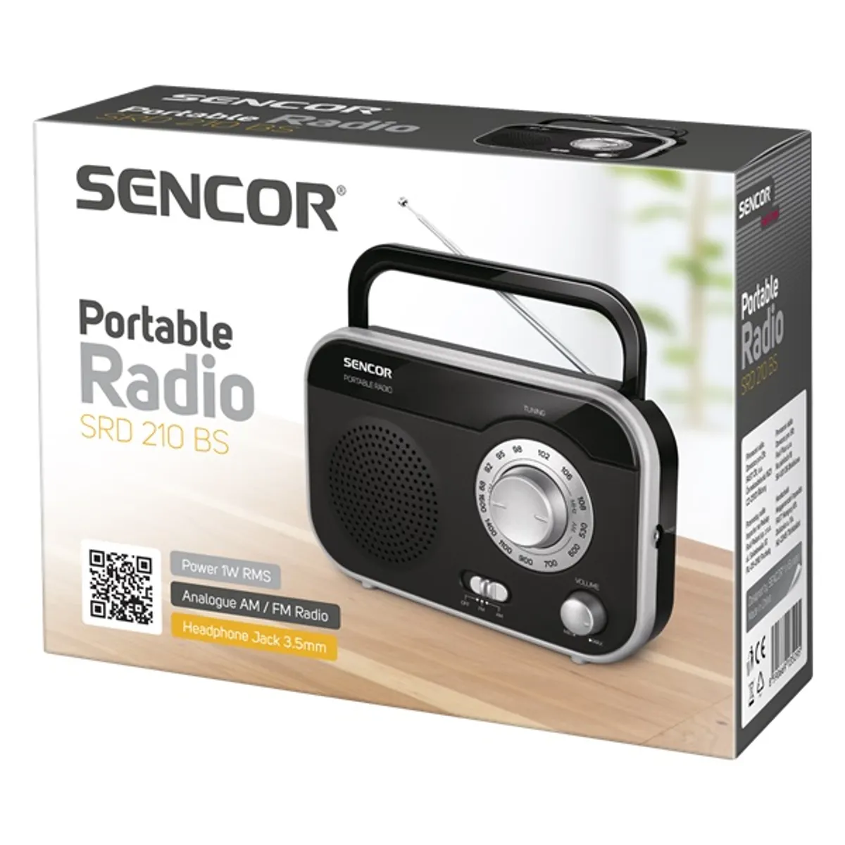 SENCOR 35043171 hordozható rádió fekete ezüst 1,0 W fejhallgató-csatlakozó tápkábel #2