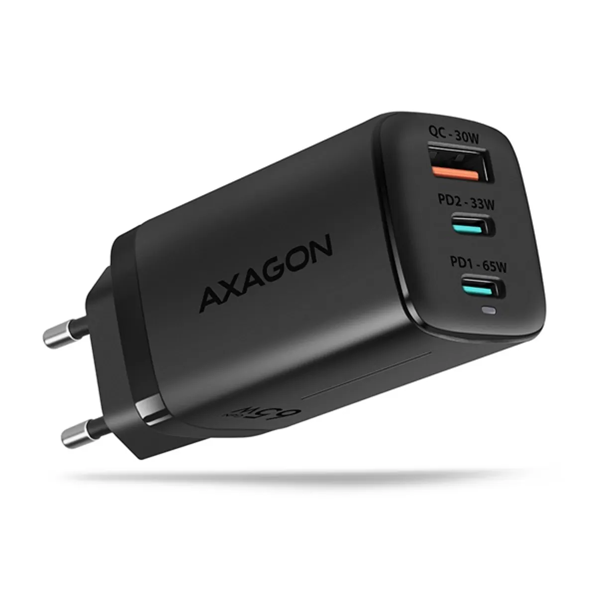 Axagon ACU-DPQ65 hálózati töltő 65W PD3.0 QC4+ 2x USB-C 1x USB-A univerzális fekete #1
