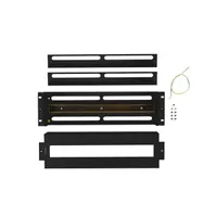 LANBERG AK-VDP103-B kismegszakító tartó panel 19" 3U fekete acél TS-35 DIN sín fedeles #5