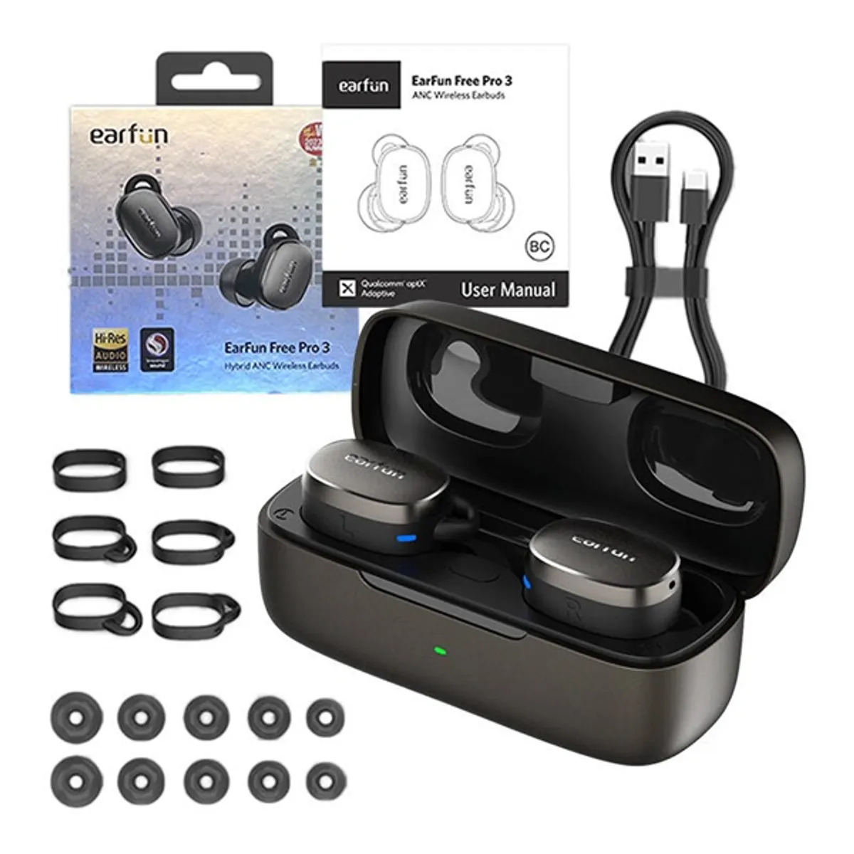 EARFUN TW400B Free Pro 3 ANC Bluetooth 5.3 USB-C True Wireless fülhallgató #7
