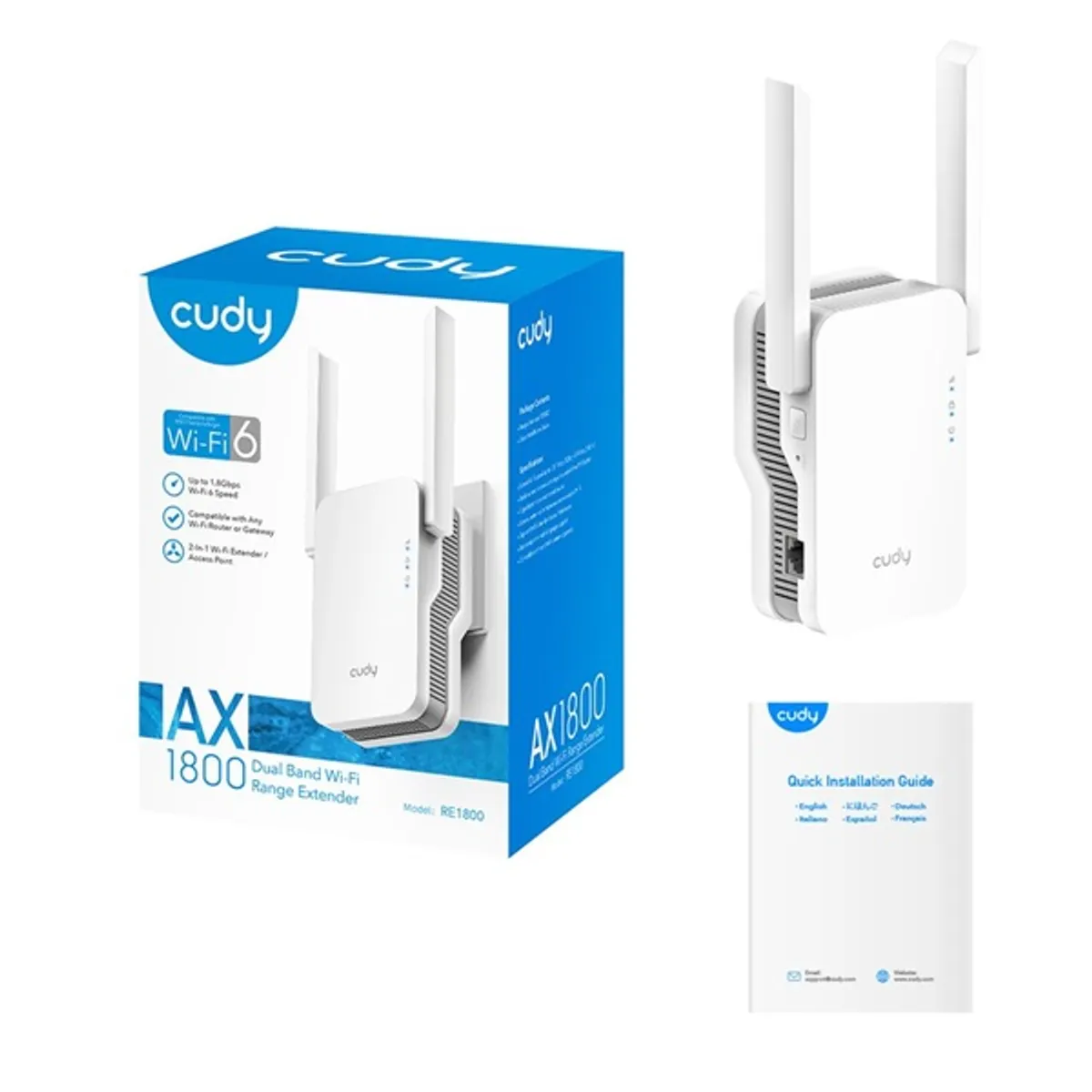 Cudy 00216293 RE1800 AX1800 duál-sávos WiFi 6 jelerősítő #5