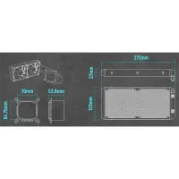 RAIDMAX LD240WT ARGB LD240 ARGB fehér LCD kijelzős 240 mm radiátor vízhűtés #6