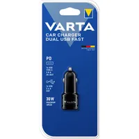 VARTA 57932101401 Dual USB töltő USB-C PD 12-24 V 30 W LED Fekete #2