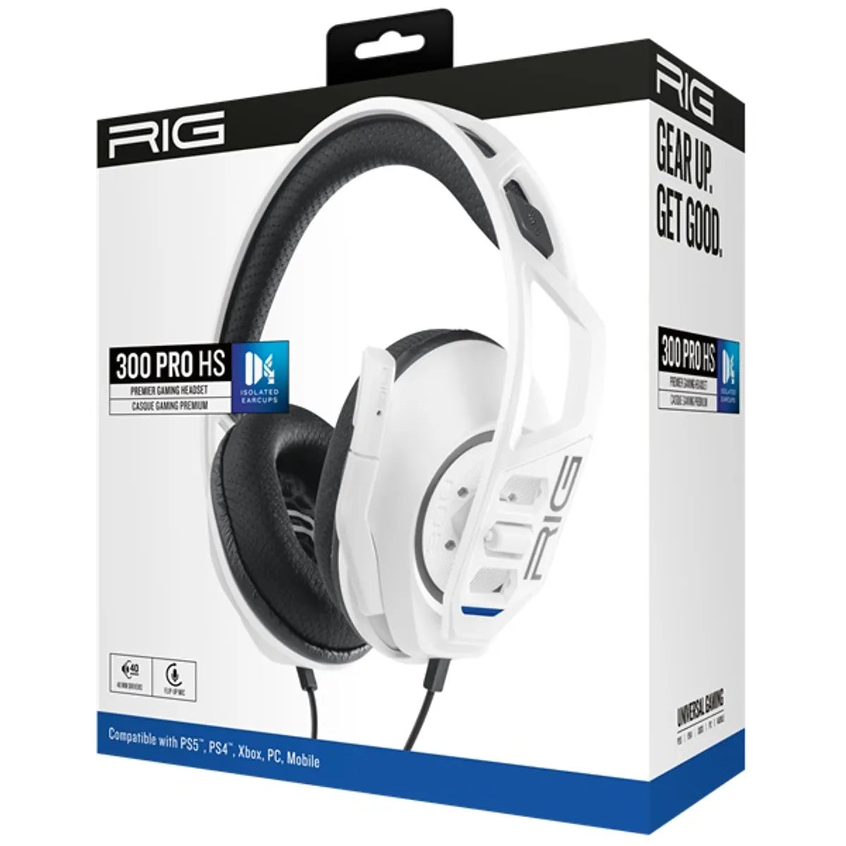 NACON 2808367 RIG 300PRO HS PS5 fehér-fekete 120 cm 3,5 mm 40 mm 32 ohm 20-20000 Hz 111 dB #5