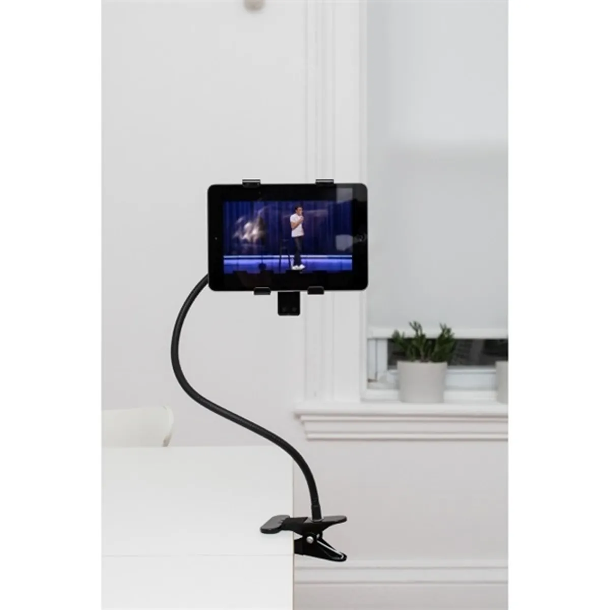 KIKKERLAND US85 gooseneck tablet tartó fekete 360 fokos 80 cm univerzális tablet kompatibilitás #2