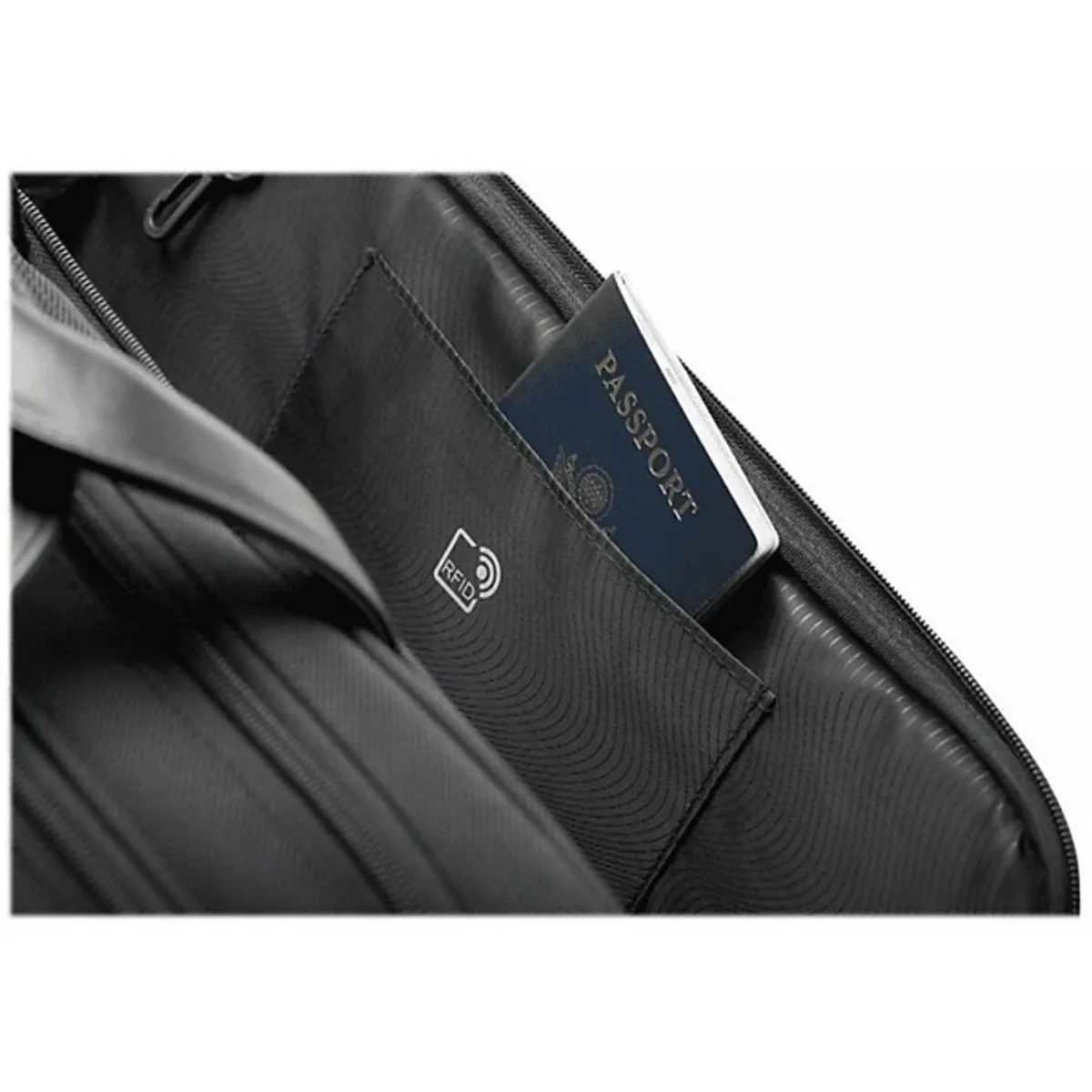 KENSINGTON K60386EU Contour 2.0 15.6" notebook táska Poliészter Fekete RFID zseb párnázott hordozófül zippzár ergonikus vízálló #6