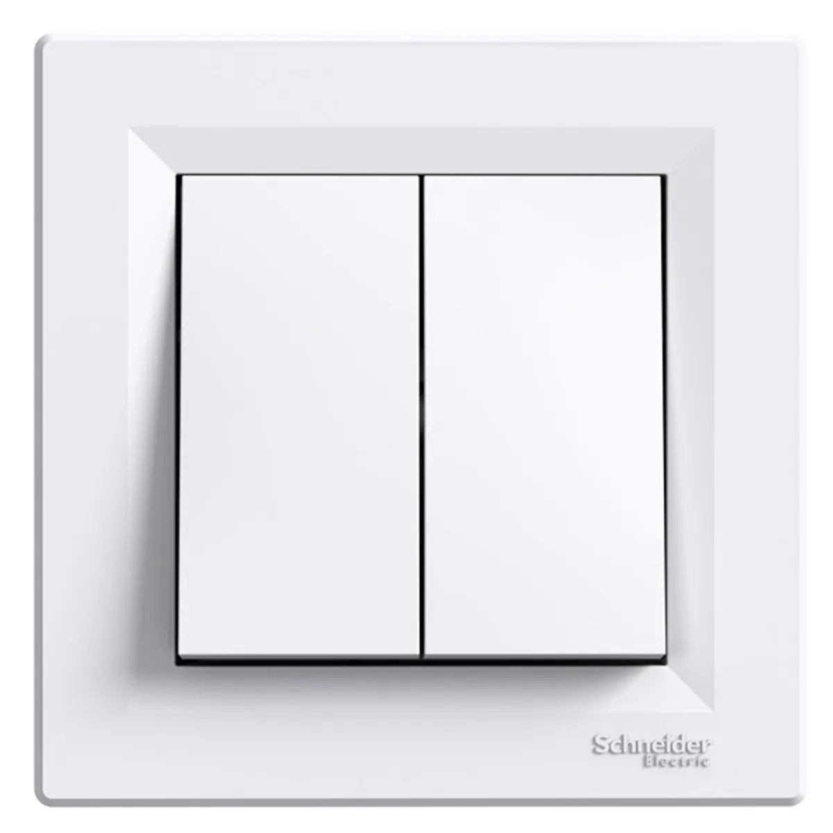 Schneider EPH0300121 Asfora 3-gang fehér csillárkapcsoló, rugós bekötés, IP20, 10A, komplett #1