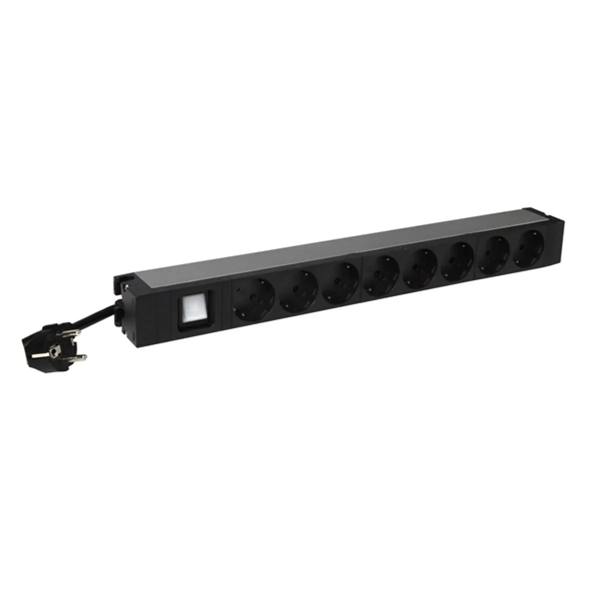 Legrand 646823 elosztósor 19"/1U 8 aljzat, állapotjelzős kapcsolóval, gyermekvédett, 3 m, 16A #1