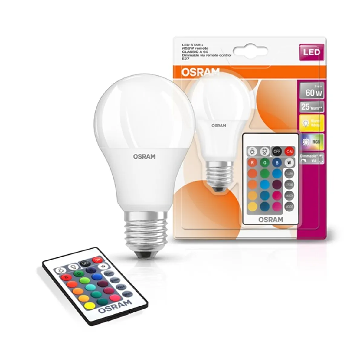 LEDVANCE 4058075045675 Star rgbw led körte 9W 806 lm 2700 K E27 színváltó távirányítható 200 fok #6