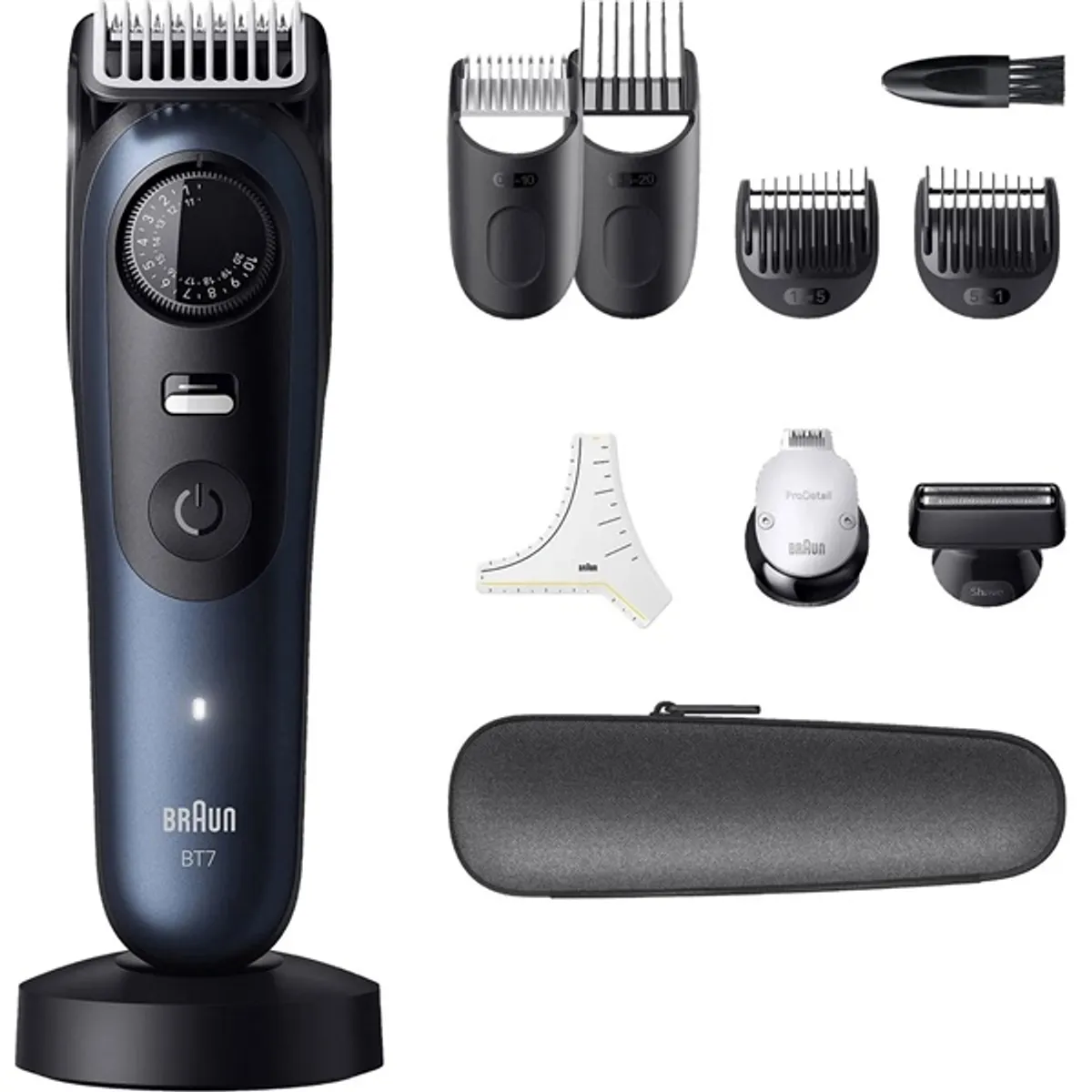Braun 10AS490181 BT 7540 szakállvágó 40 hosszbeállítás 0,5-20 mm Precíziós vágó Li-ion akku 120 perc üzemidő 90 perc töltés vízálló #5