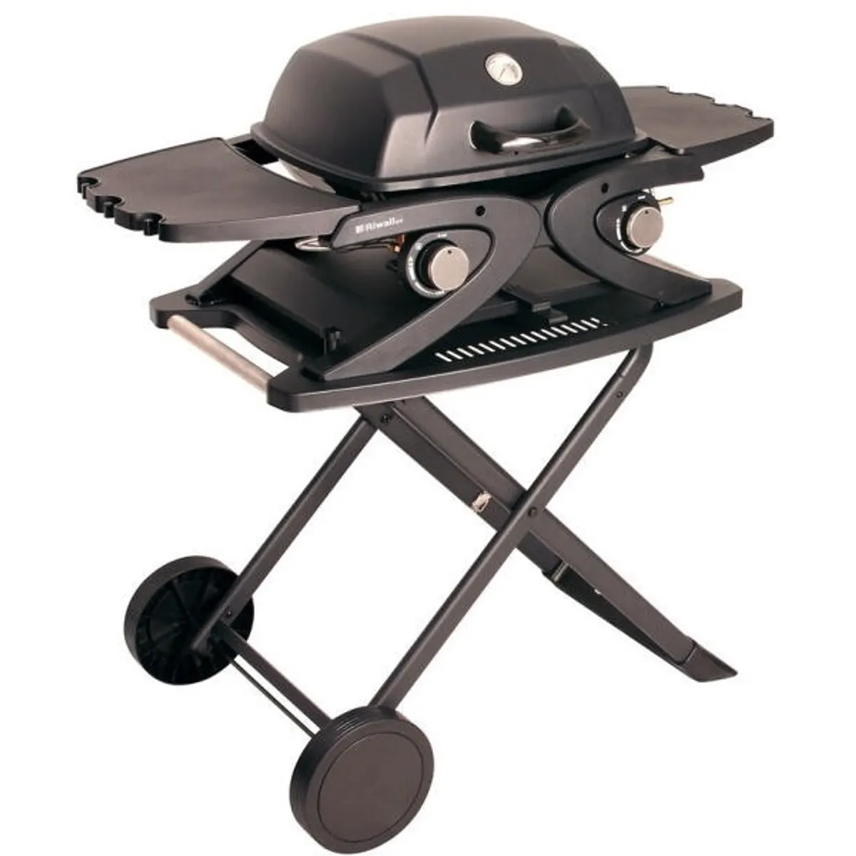 RIWALL GB01A2501125B_HU_SET RGG 20 Compact 2 gázégővel, 15 hamburger grillezési kapacitás, kivehető zsiradéktálca, levehető oldalsó asztal, beépített hőmérő #1