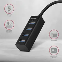 AXAGON HUE-M1C 4-portos USB-C hub 4x USB-A USB 3.2 Gen 1 20 cm kábel #2