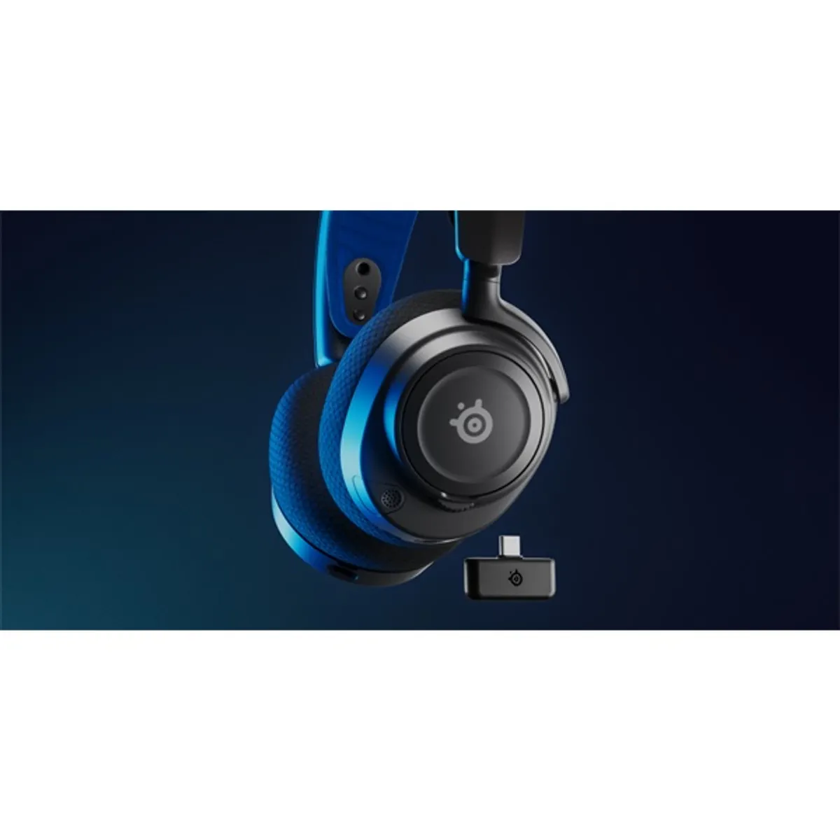 STEELSERIES 61559 Arctis Nova 7P Wireless USB-C Bluetooth 2,4 GHz fekete-kék USB vevőegység 38 óra #5