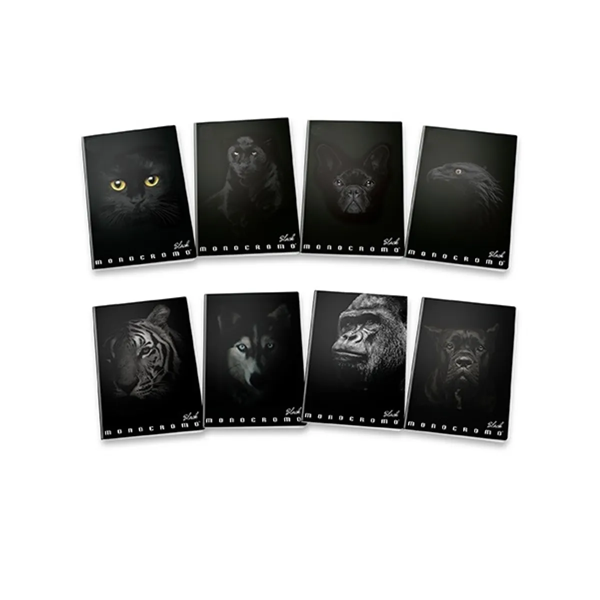 PIGNA P1111-0386 Monocromo Black A4 38 lapos vonalas álló tűzött fóliázott fedél UV-lakkozott mintás #1