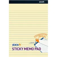 Stick N 21851 jegyzettömb 254x178mm 50 lap vonalas öntapadós sárga