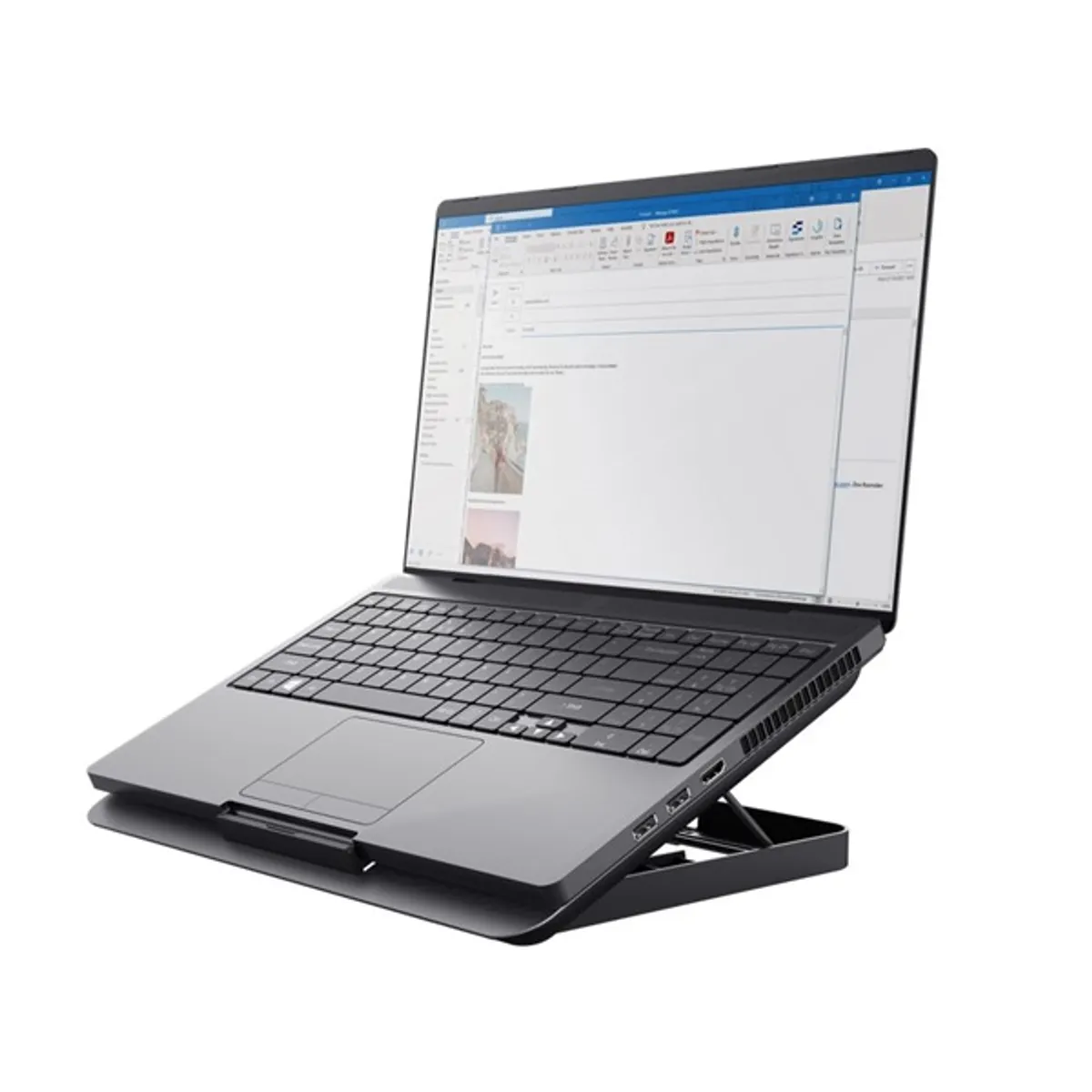 Trust 24613 Exto notebook hűtőpad szürke ABS alumínium 350x255 1 ventilátor 650 RPM 35 dB #3