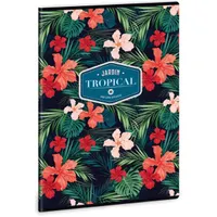 ARS UNA 93129206 Tropical Wildblume Füzet kockás A4 40 lap UV formalakk karton fedél extra kapcsos